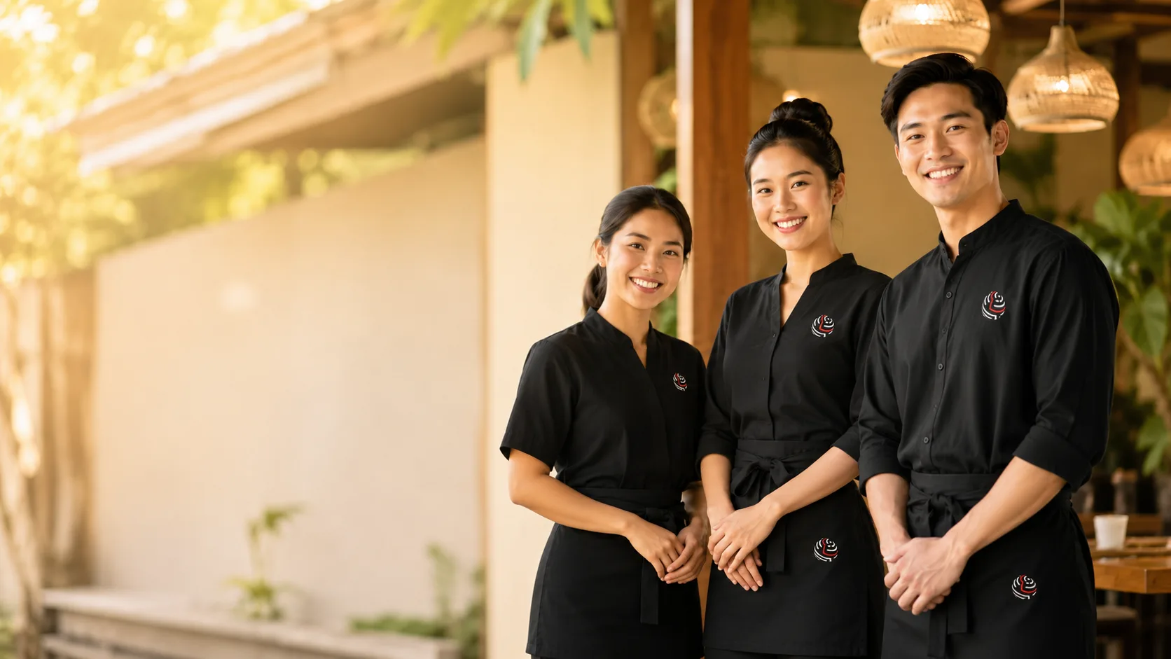 Destination event on the Thailand coast at golden hour